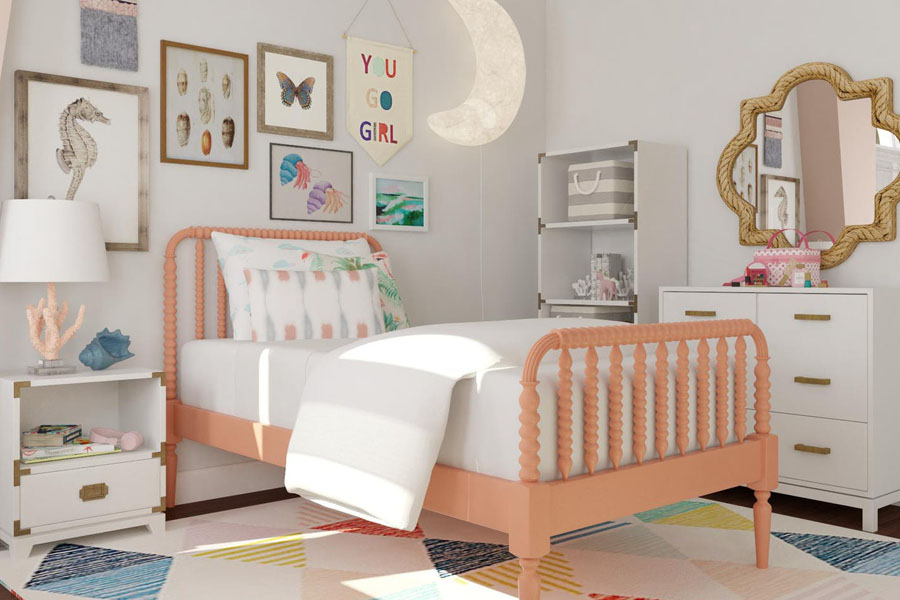 Phòng ngủ được thiết kế theo phong cách Coastal