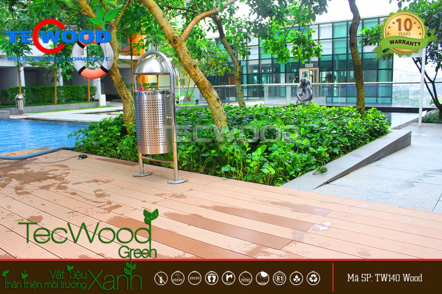 Hình ảnh dự án Capitaland, hoàn thiện sau thi công sàn gỗ ngoài trời TecWood
