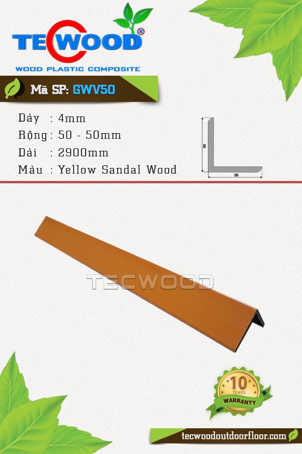 Nẹp gỗ nhựa TecWood GWV50