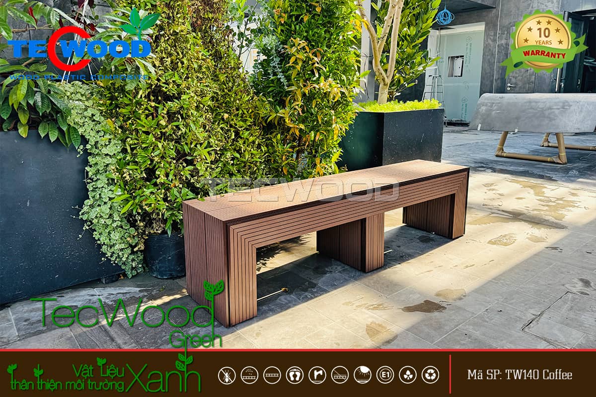 Băng ghế gỗ nhựa cho công viên