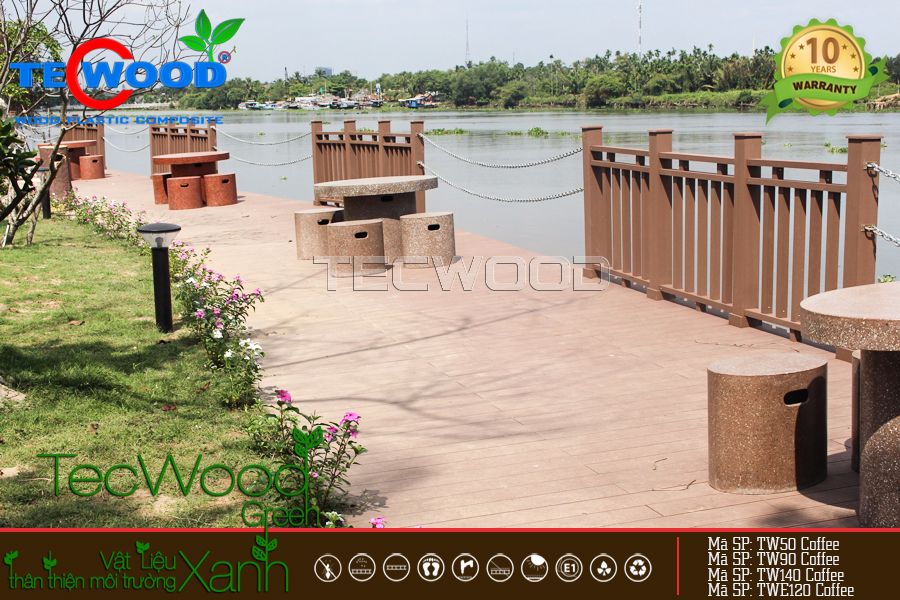 lát sàn cầu cảng bằng sàn gỗ nhựa TecWood