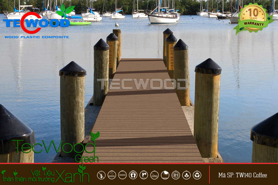 Lót sàn gỗ cầu cảng bằng gỗ nhựa TecWood