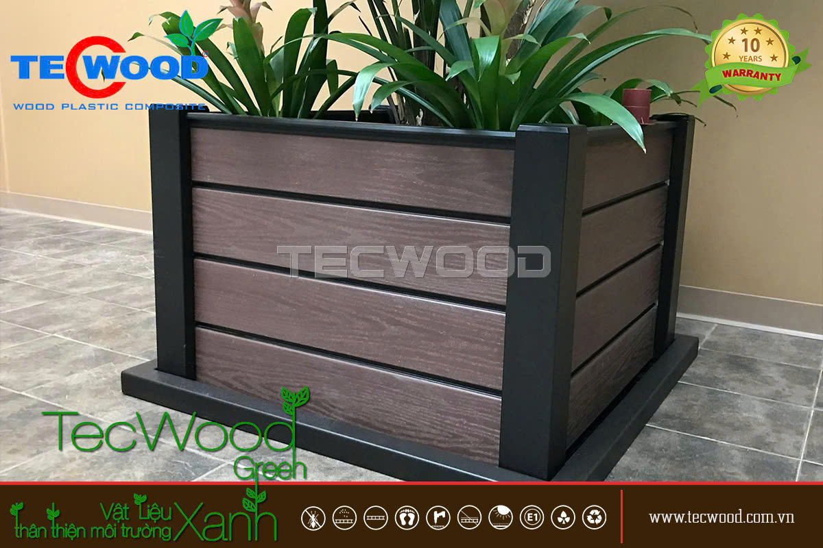 Chậu lắp ghép bằng gỗ nhựa tecwood