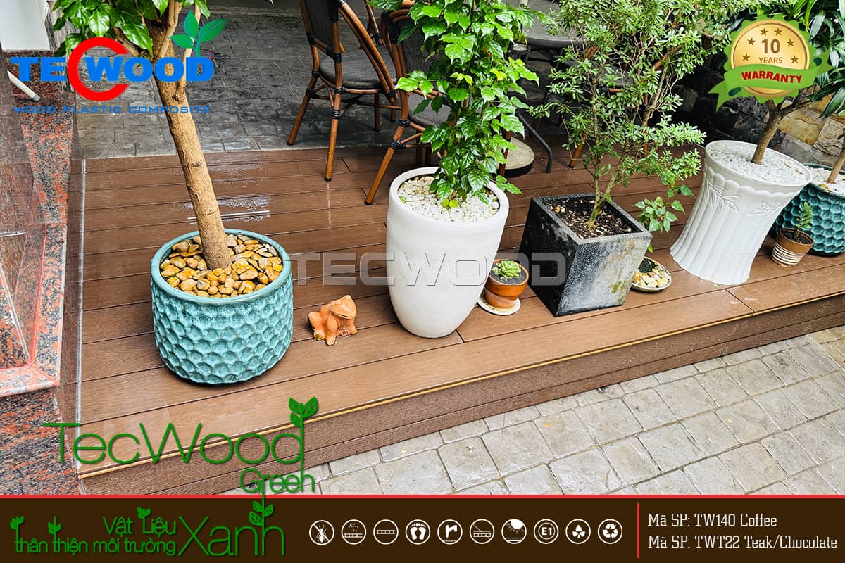 Sàn gỗ ngoài trời dự án công ty Wealthcons