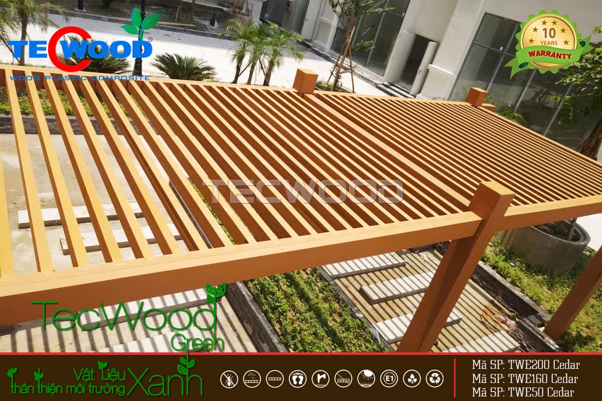 Pergola che nắng ngoài trời tại chung cư Yên Bình