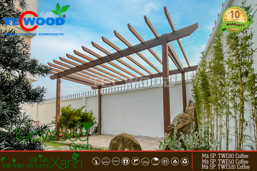 Giàn Pergola quán cafe sân vườn