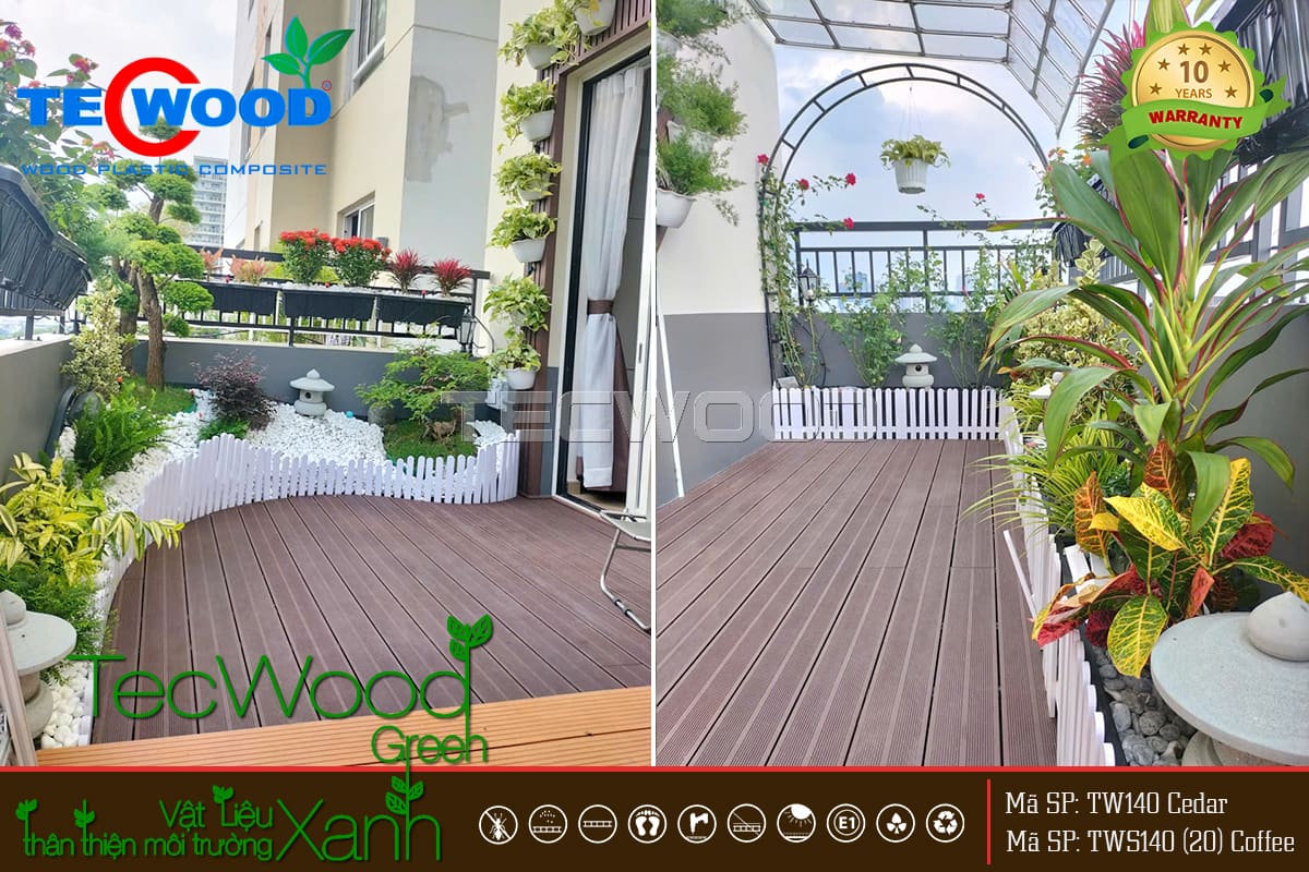 Sàn gỗ lót ban công chung cư