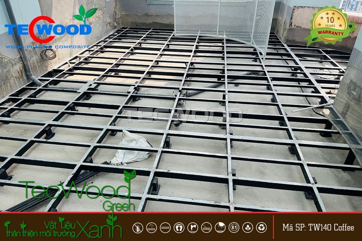 Khung xương đỡ sàn gỗ nhựa
