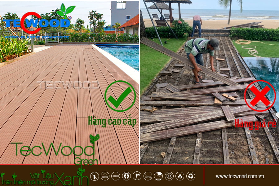 Sàn gỗ nhựa giá rẻ nhanh xuống cấp