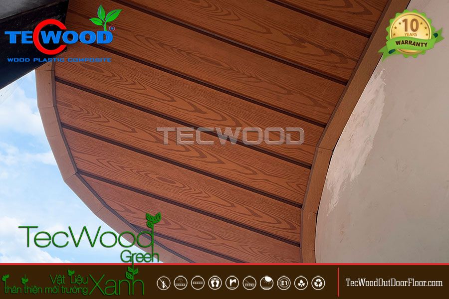 Tấm ốp gỗ nhựa composite ốp trần ngoài trời