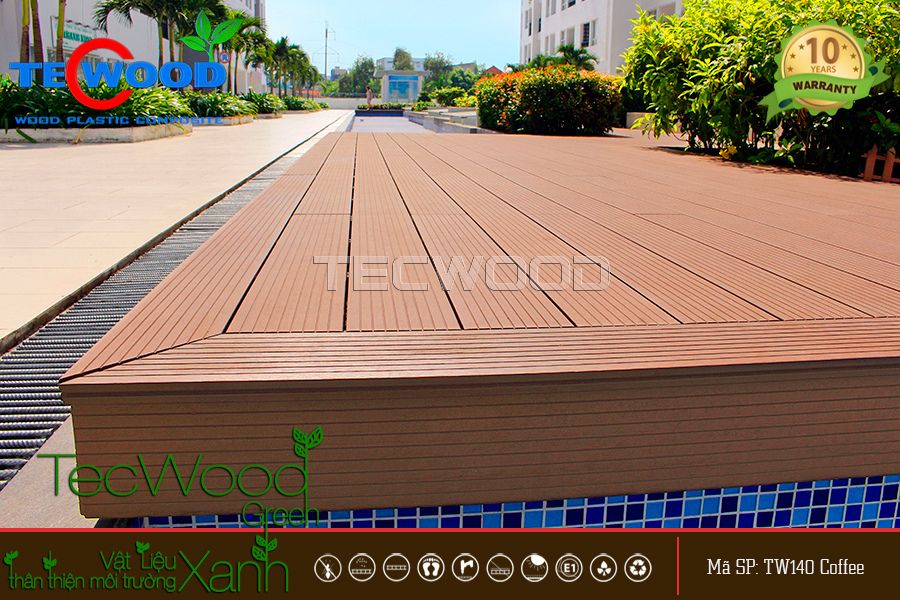 Sàn gỗ nhựa lót lối đi ngoài trời