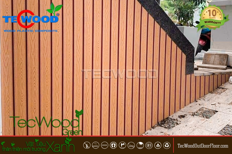 Tấm gỗ nhựa ốp tường ngoài trời