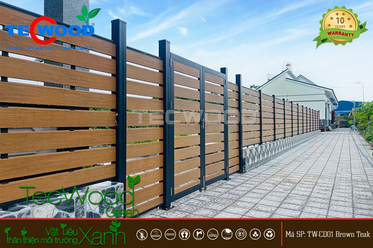 Hàng rào gỗ nhựa lắp ghép chắc chắn