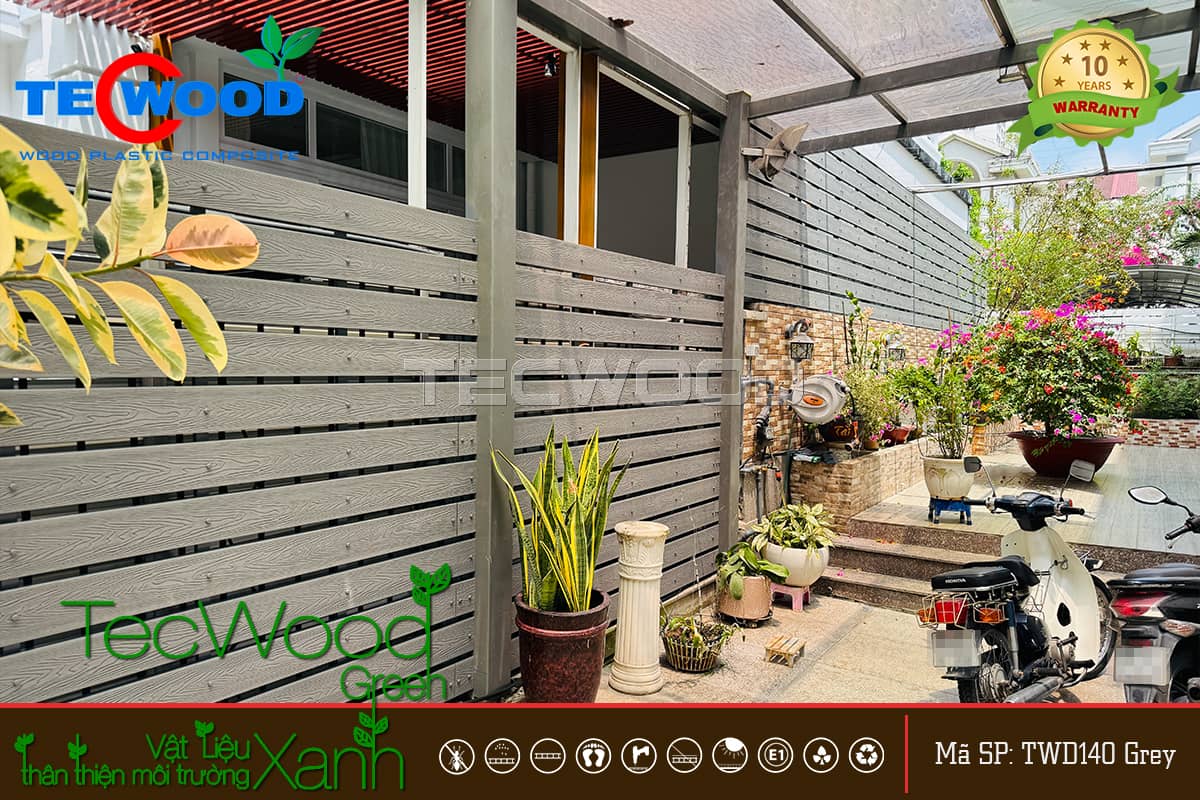 Hàng rào lắp ghép gỗ nhựa đẹp
