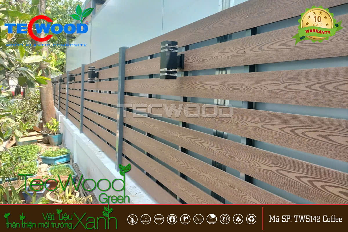 Mãu hàng rào gỗ nhựa hiện đại, đảm bảo sự an toàn và riêng tư