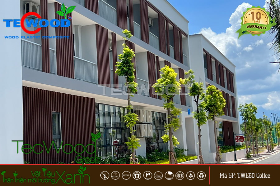Mẫu lam che nắng mặt tiền khu nhà nghỉ dưỡng