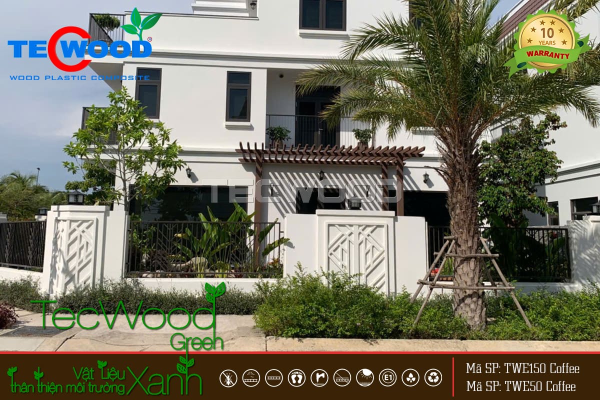 Lam che nắng bằng gỗ nhựa cho resort ven biển Vũng Tàu