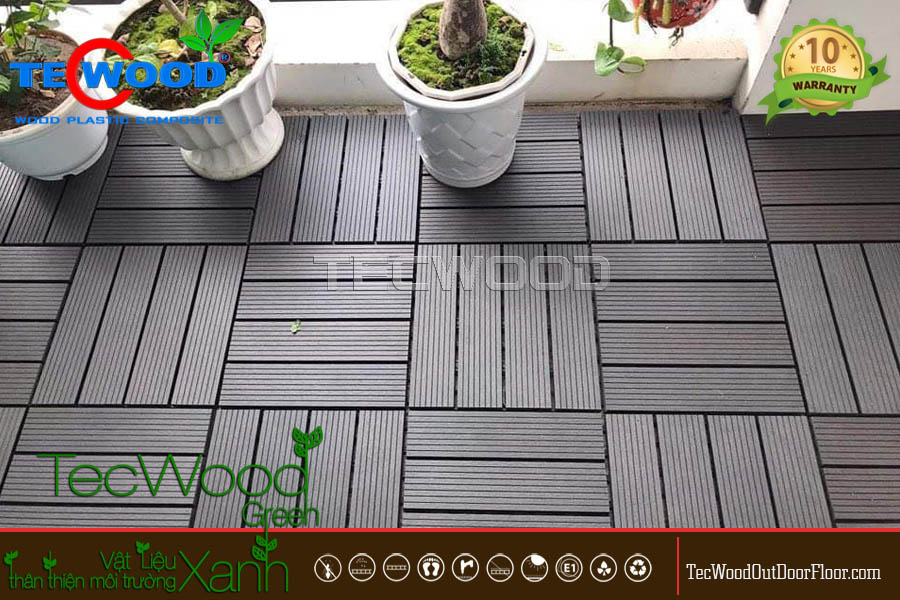 Tấm vỉ nhựa giả gỗ phù hợp với ban công nhỏ
