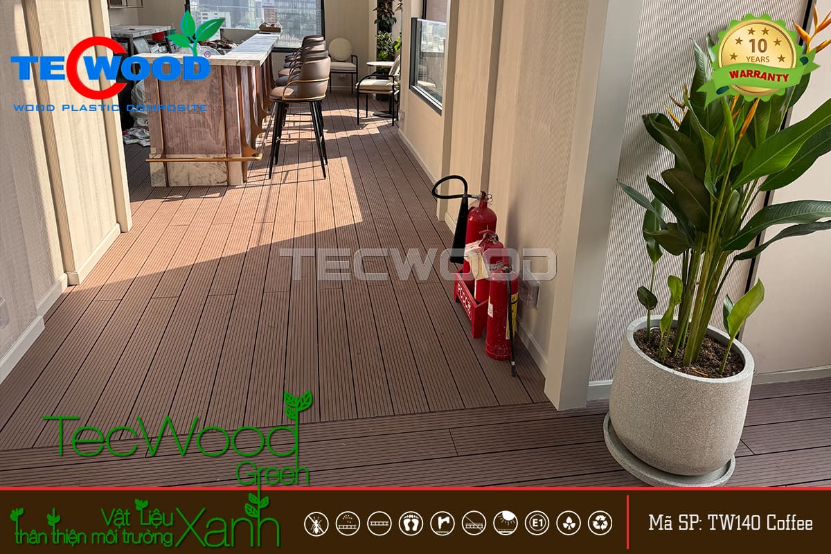 Sàn gỗ nhựa TecWood chịu nắng, chịu nước tốt