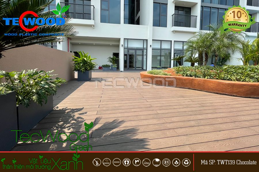 Sàn gỗ nhựa TecWood lót sân thượng cao cấp