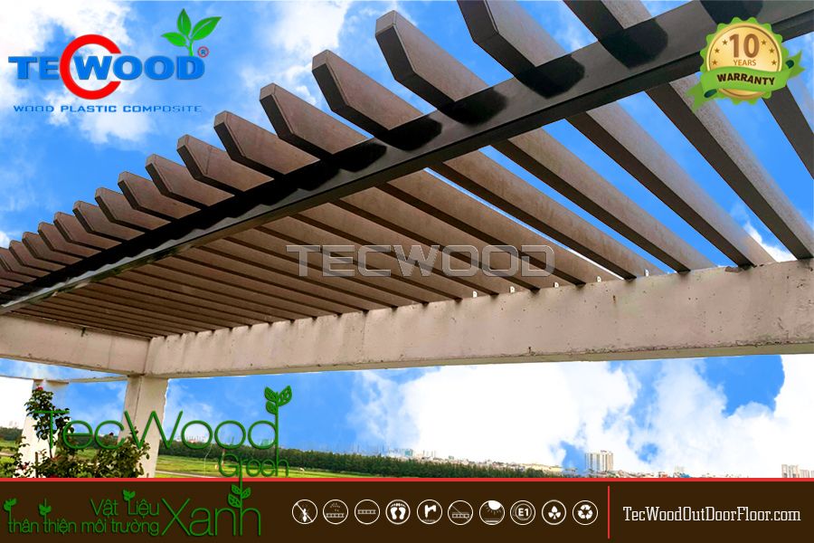 Mái che sân thượng hở