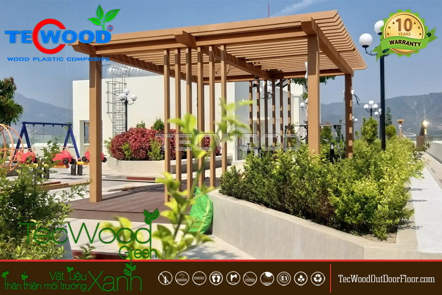 Mẫu mái pergola cho sân thượng