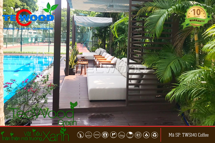 Giàn pergola cho bể bơi biệt thự
