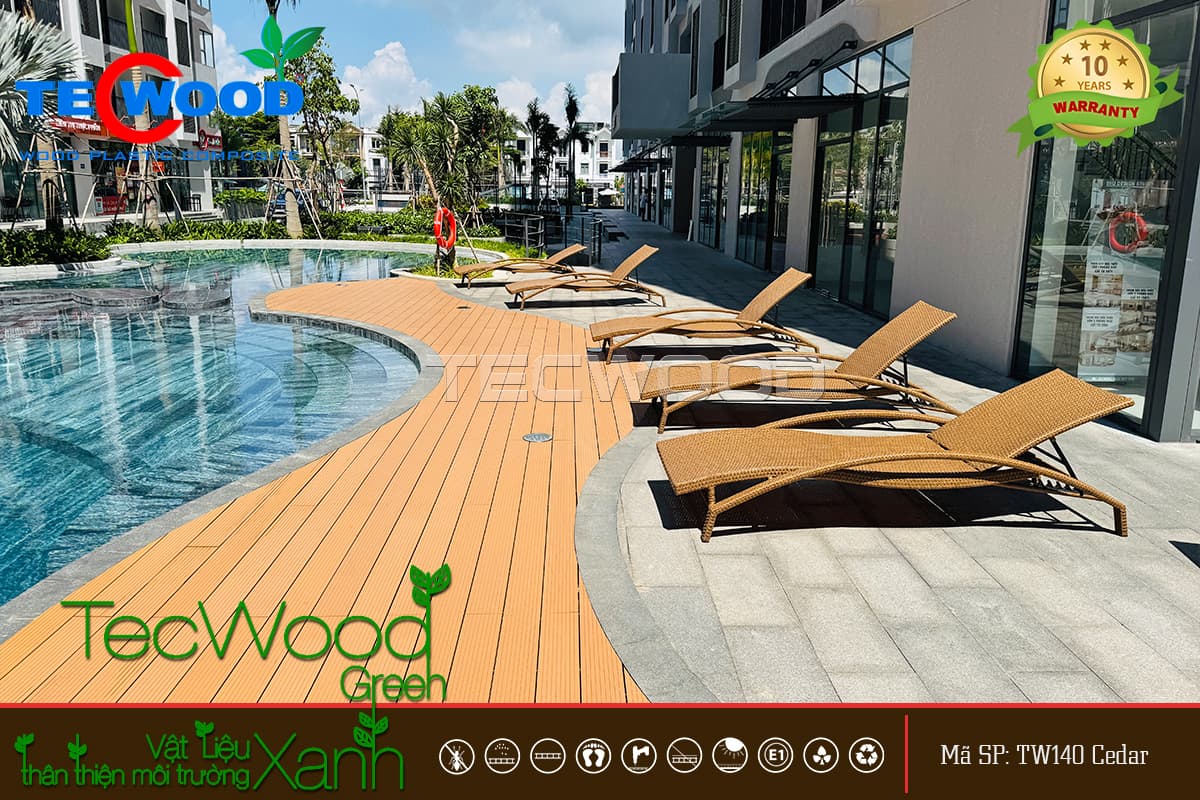 Lót sàn nhựa hồ bơi ngoài trời