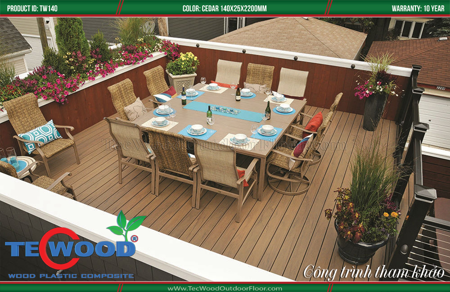 Vẻ đẹp của không gian khách sạn được lót sàn gỗ nhựa ngoài trời TecWood san go ngoai troi lot khach san 1