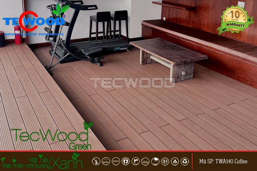 Lót sàn gỗ nhựa cho khi tập thể dục