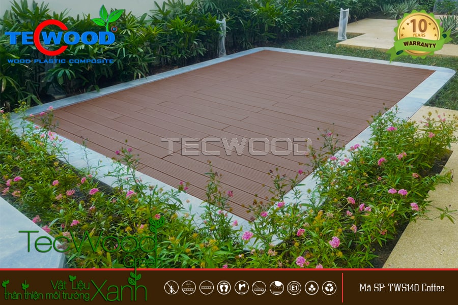 Sàn gỗ nhựa lát sân vườn đẹp
