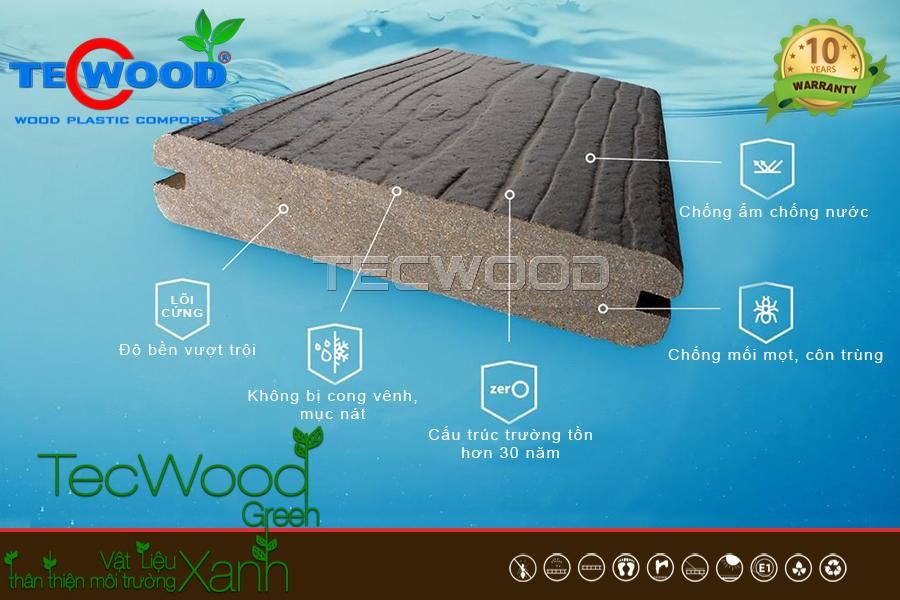 Sàn gỗ nhựa ngoài trời chịu nước tốt