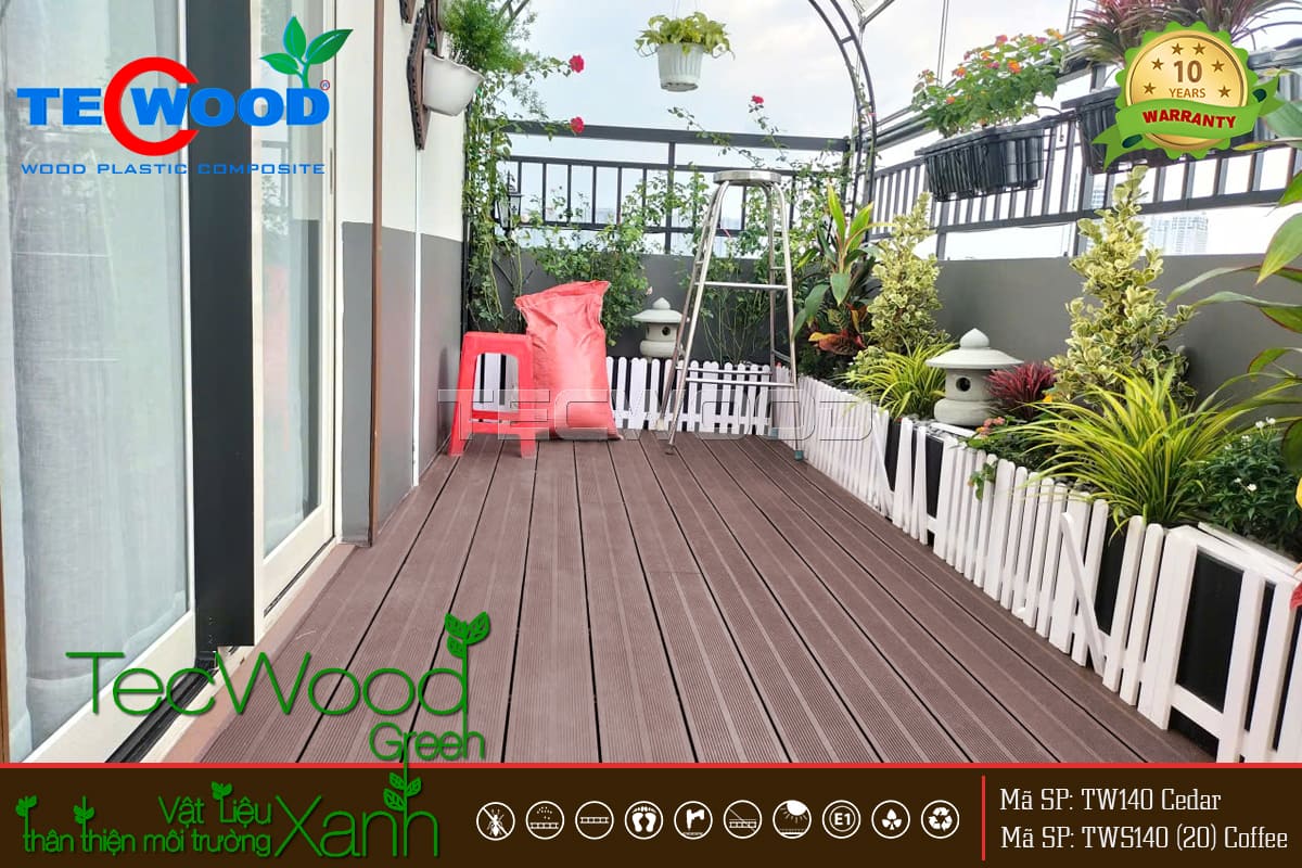 Sàn gỗ nhựa lót ban công