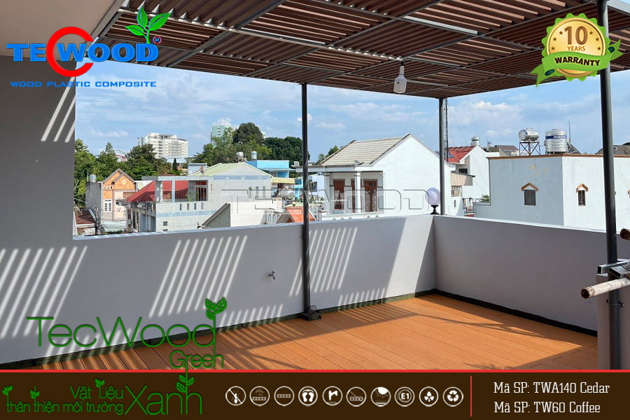 Sàn gỗ ngoài trời lót sân thượng