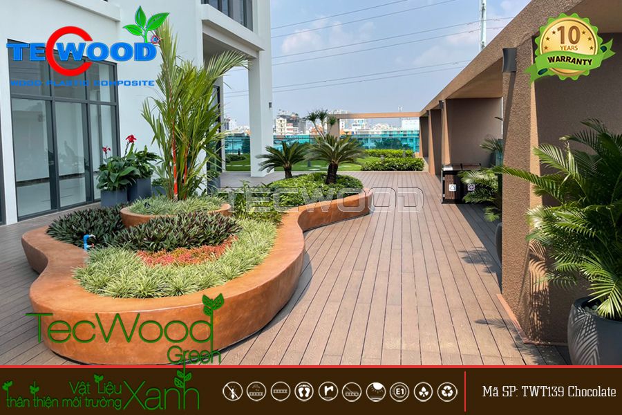Sàn gỗ nhựa ngoài trời lát lối đi