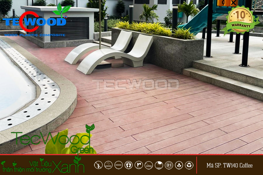 Sàn gỗ ngoài trời TecWood TW140 màu Coffee