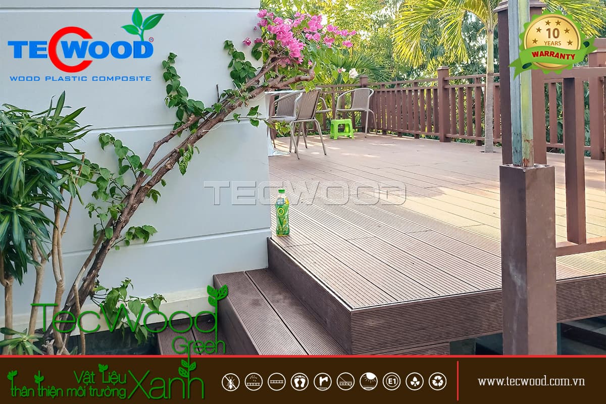 Lót sàn ngoài trời cho biệt thự sân vườn