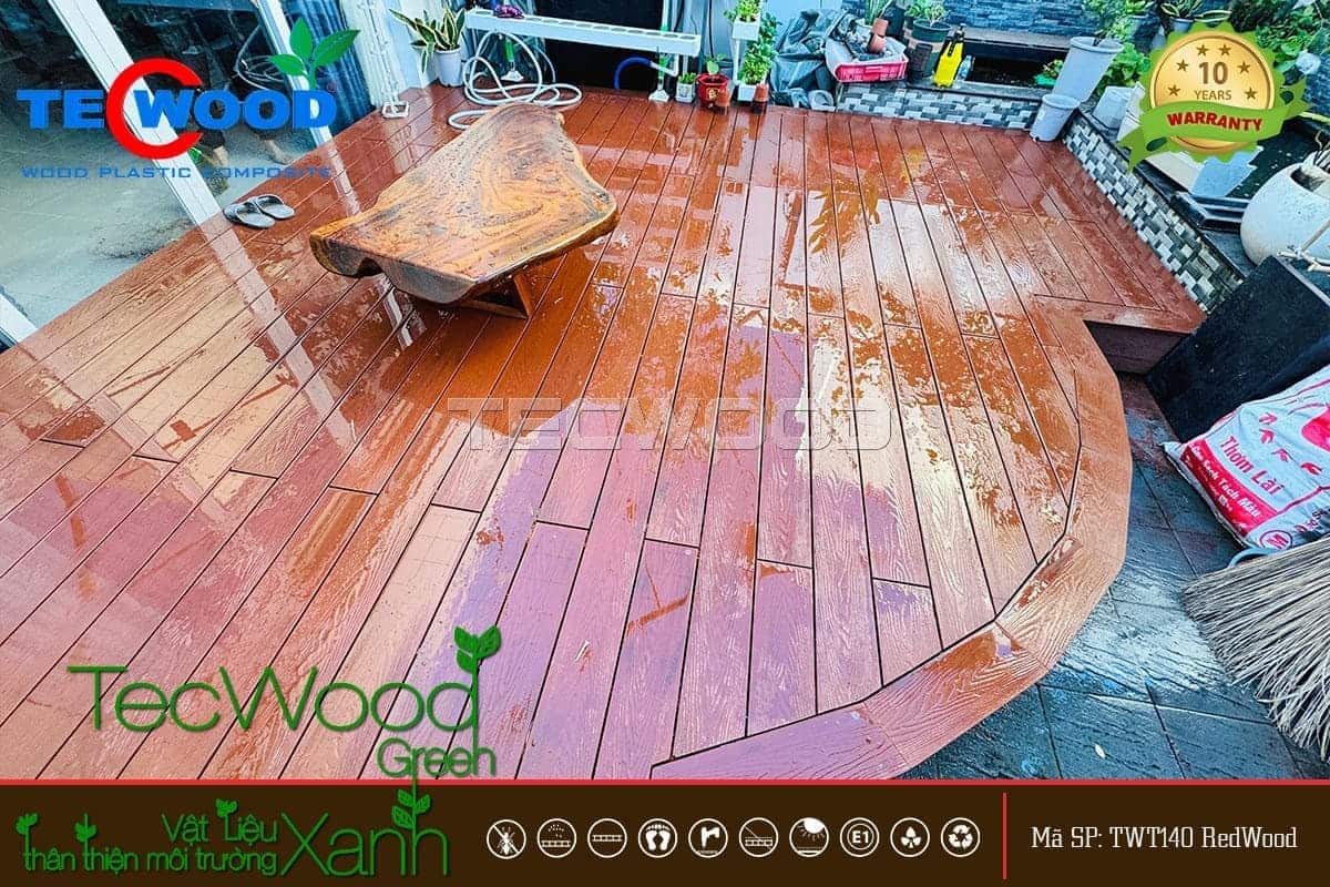 Sàn gỗ lót sân vườn tại Nhà Bè