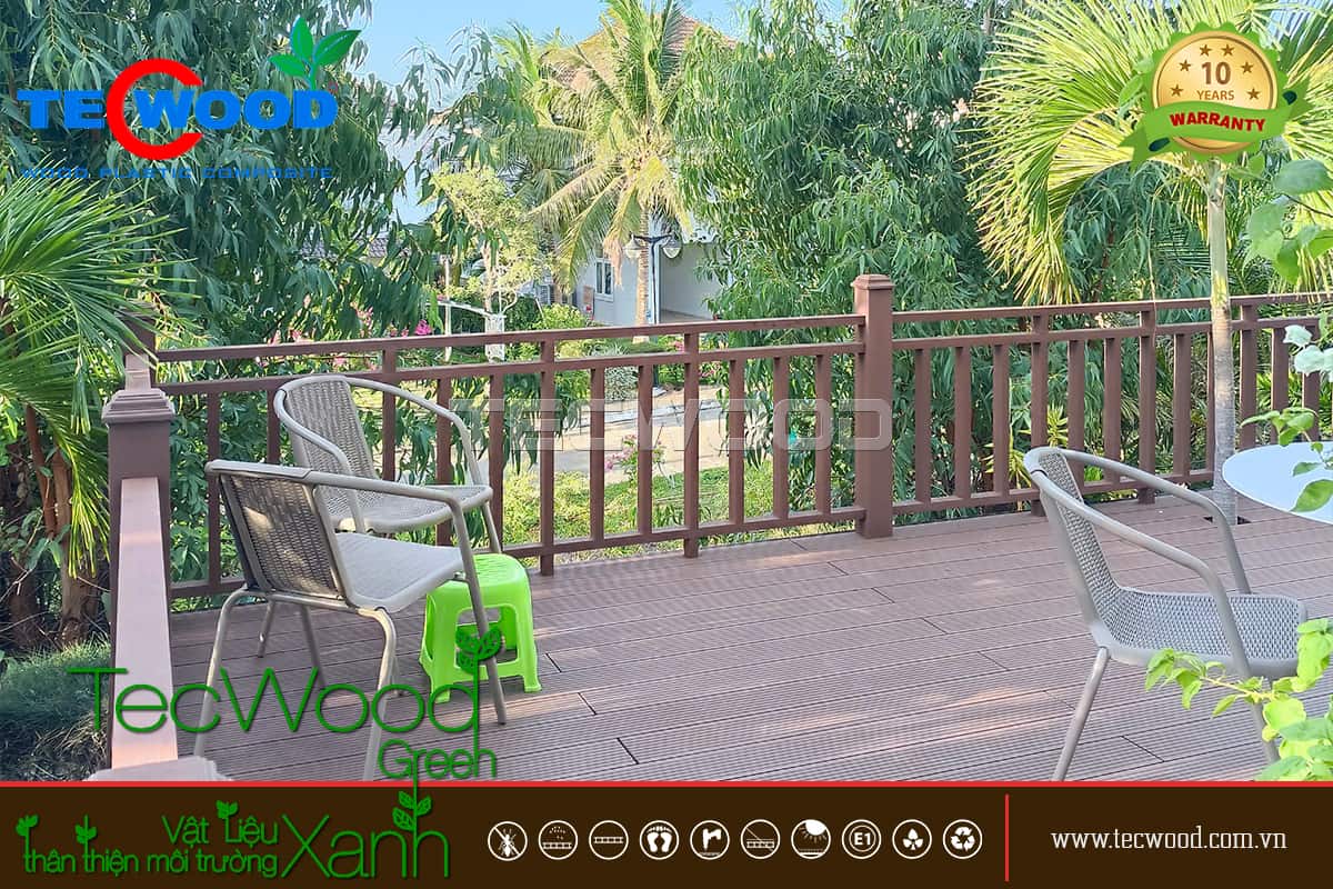 Sàn gỗ nhựa ngoài trời lót sân vườn biệt thự