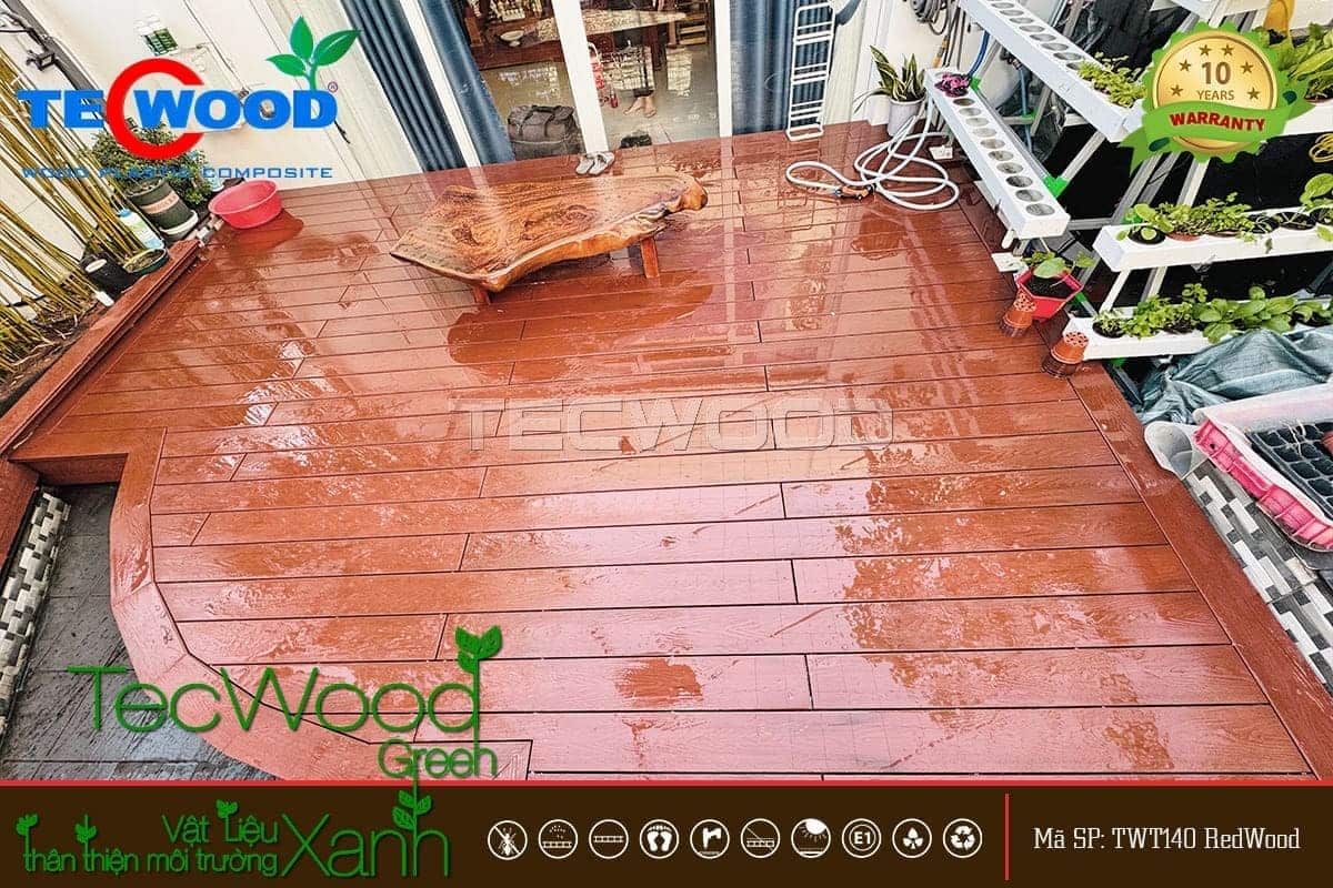 Sàn gỗ nhựa lót sân thượng