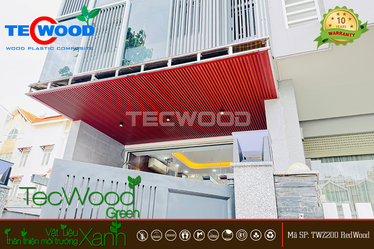 Tấm lam sóng giả gỗ ốp trấn ngoài trời