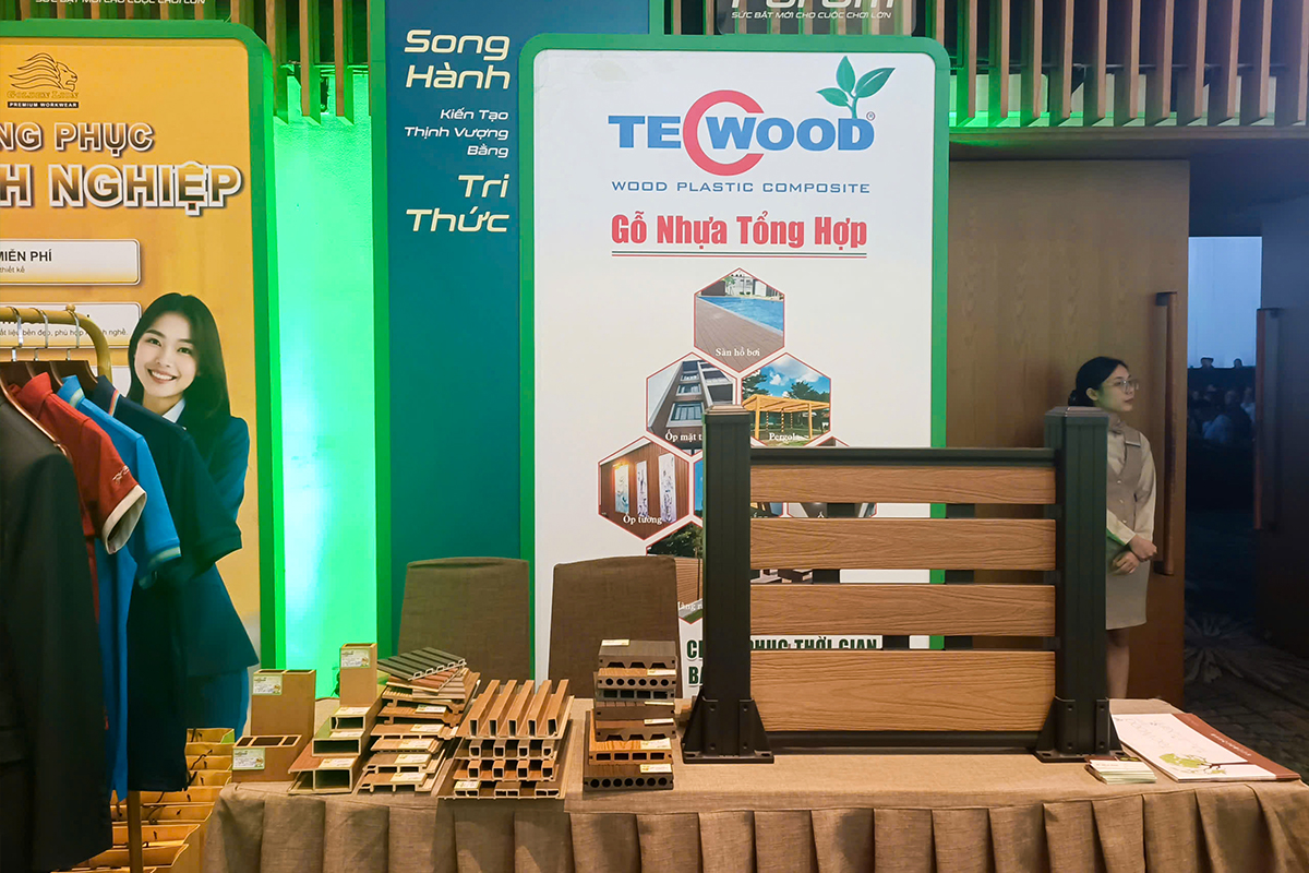 Các sản phẩm gỗ nhựa mà TecWood mang tới sự kiện