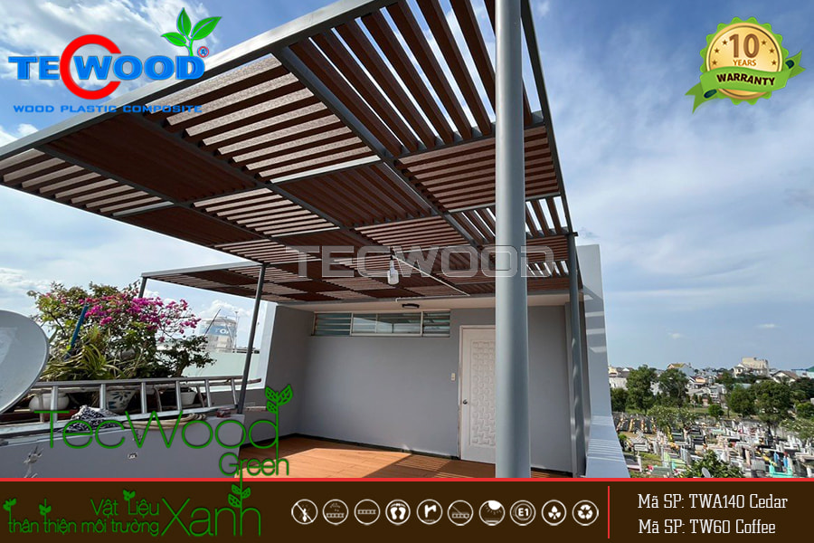 Giàn lam che nắng sân thượng