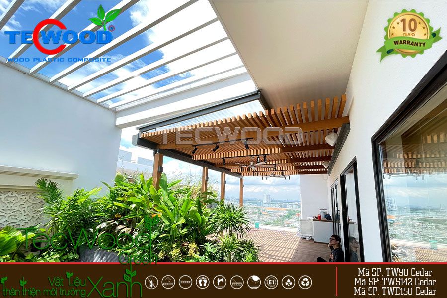 Giàn pergola trang trí sân thượng