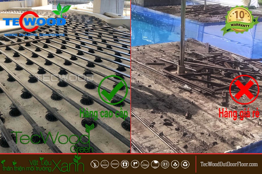 So sánh sàn gỗ cao cấp và sàn gỗ kém chất lượng