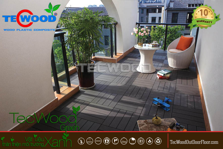 Tấm vỉ nhựa lát sàn ban công