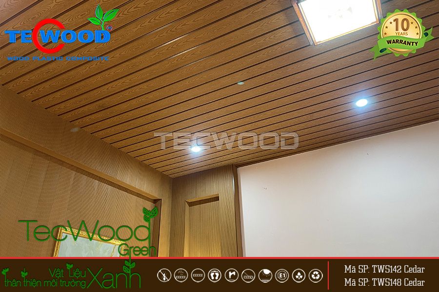 Trần nhựa giả gỗ