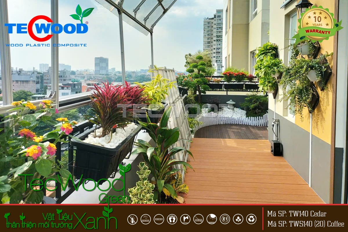 sàn gỗ ngoài trời lót ban công