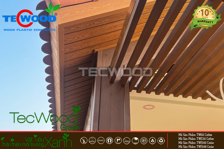 Tấm ốp vân gỗ làm từ vật liệu wood plastic composite