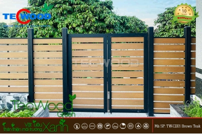Cổng gỗ nhựa biệt thự nên chọn kiểu nào để đẹp và bền lâu 